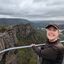  Grampians National Park, 23 Feb 2024  The Pinnacle on a windy and cold day, Halls Gap in the background.