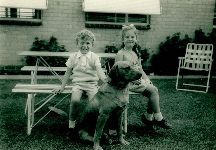 Myself and Cindy at the Cameron's in Dandenong, 1969(?).
