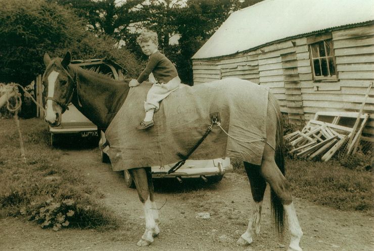 Me on Don and Bev Smith's show jumper, Precious Gold, at Craigieburn, around 1967.