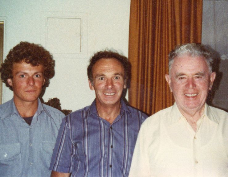 Me, my Dad (Wallace Duncan Campbell), and my Grandpa (Norman McLean Campbell), 1980, at the Heatherhill Rd house in Frankston.